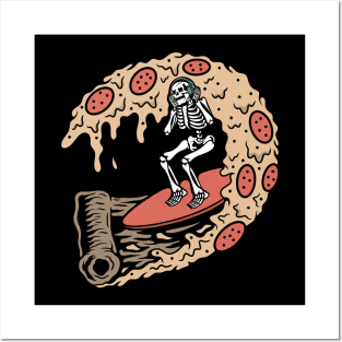 Pizza and Music, Skate on Pizza, Pizza Lover Posters and Art